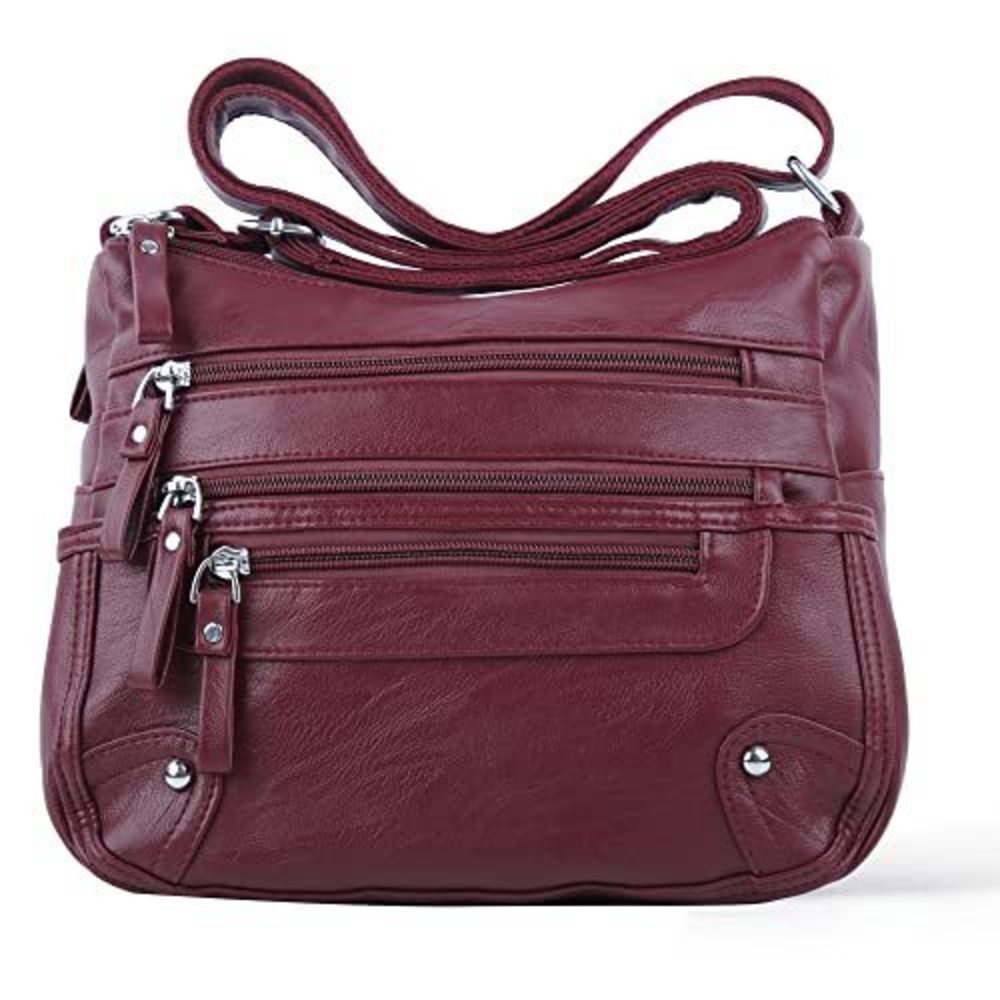 Lightweight Crossbody Satchel with Multiple Pockets, Medium Sized for Everyday